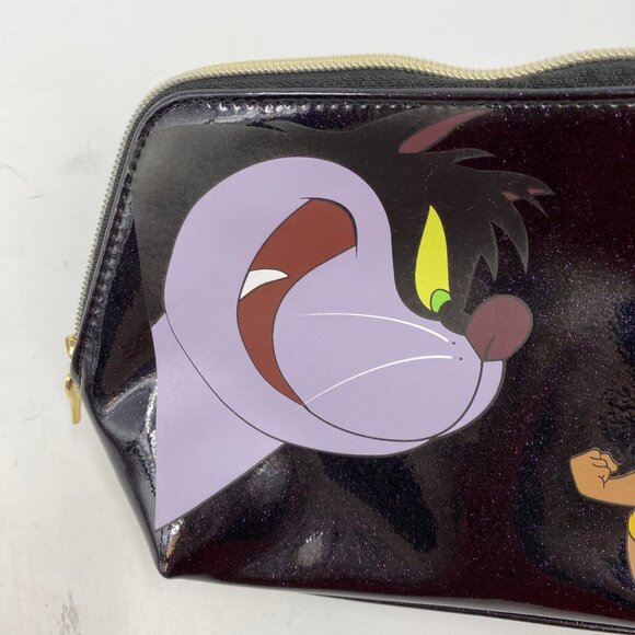 Danielle Nicole Black Glitter Cosmetic Pouch | Disney Gus & Cat - Picture 5 of 11